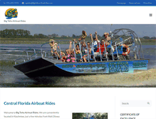 Tablet Screenshot of bigtohoairboatrides.com